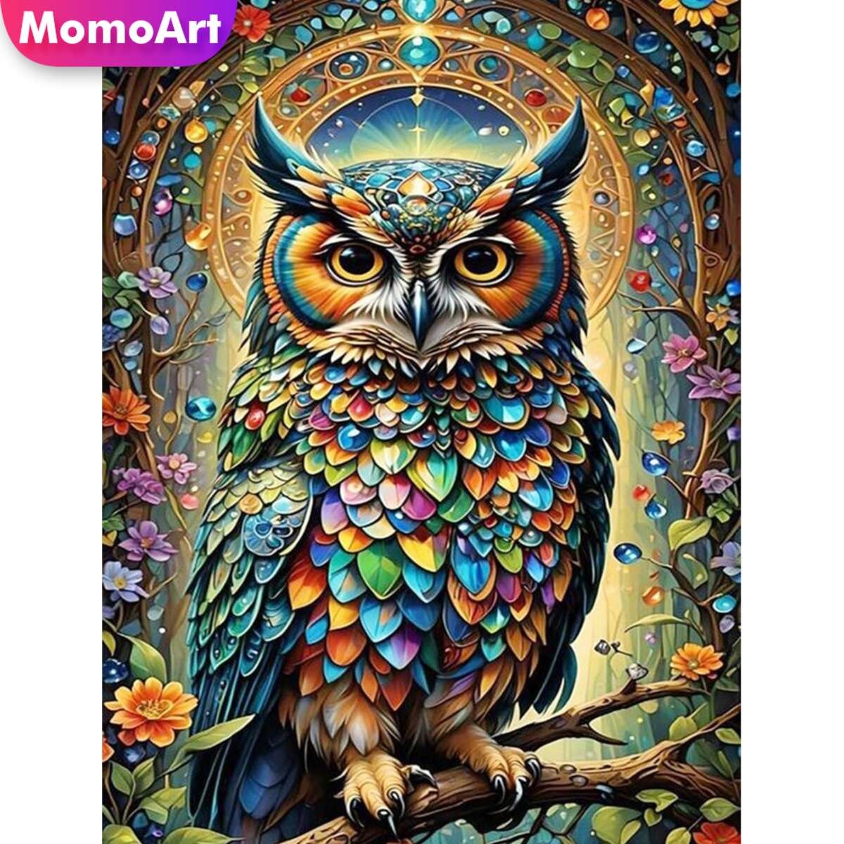 Embroidery Uae - Momoart New Arrival Diamond Mosaic Owl