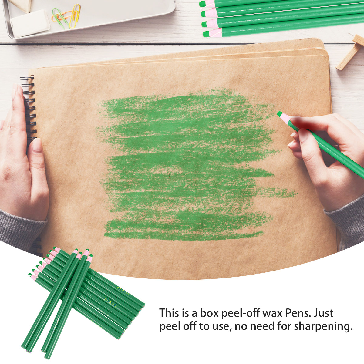 Embroidery Pattern - 1 Box Peel-Off Grease Pencil Set
