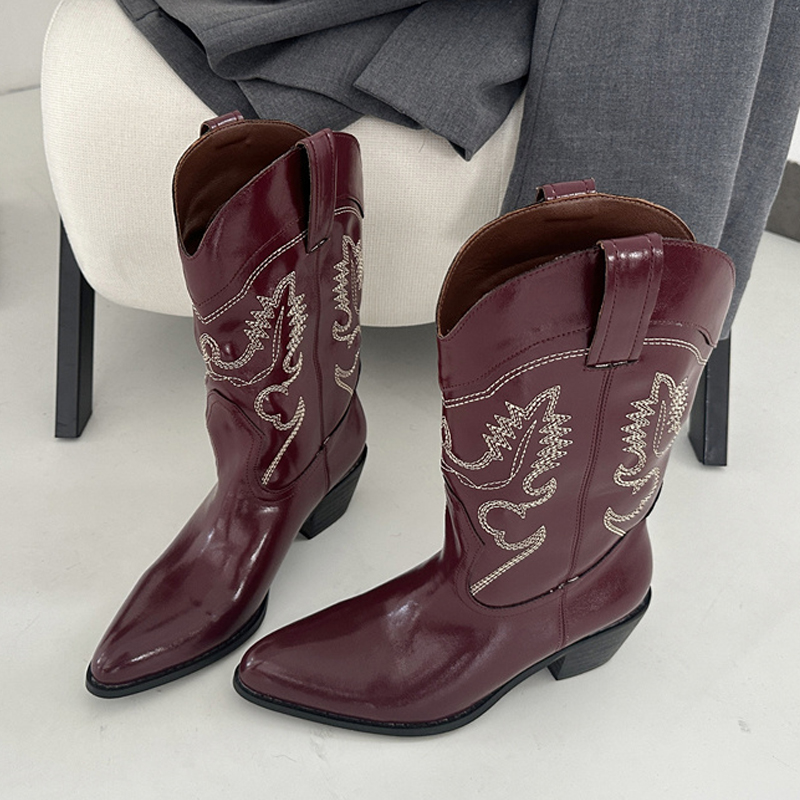 Embroidery Design Free - Liyke Designer Wine Red Leather Western