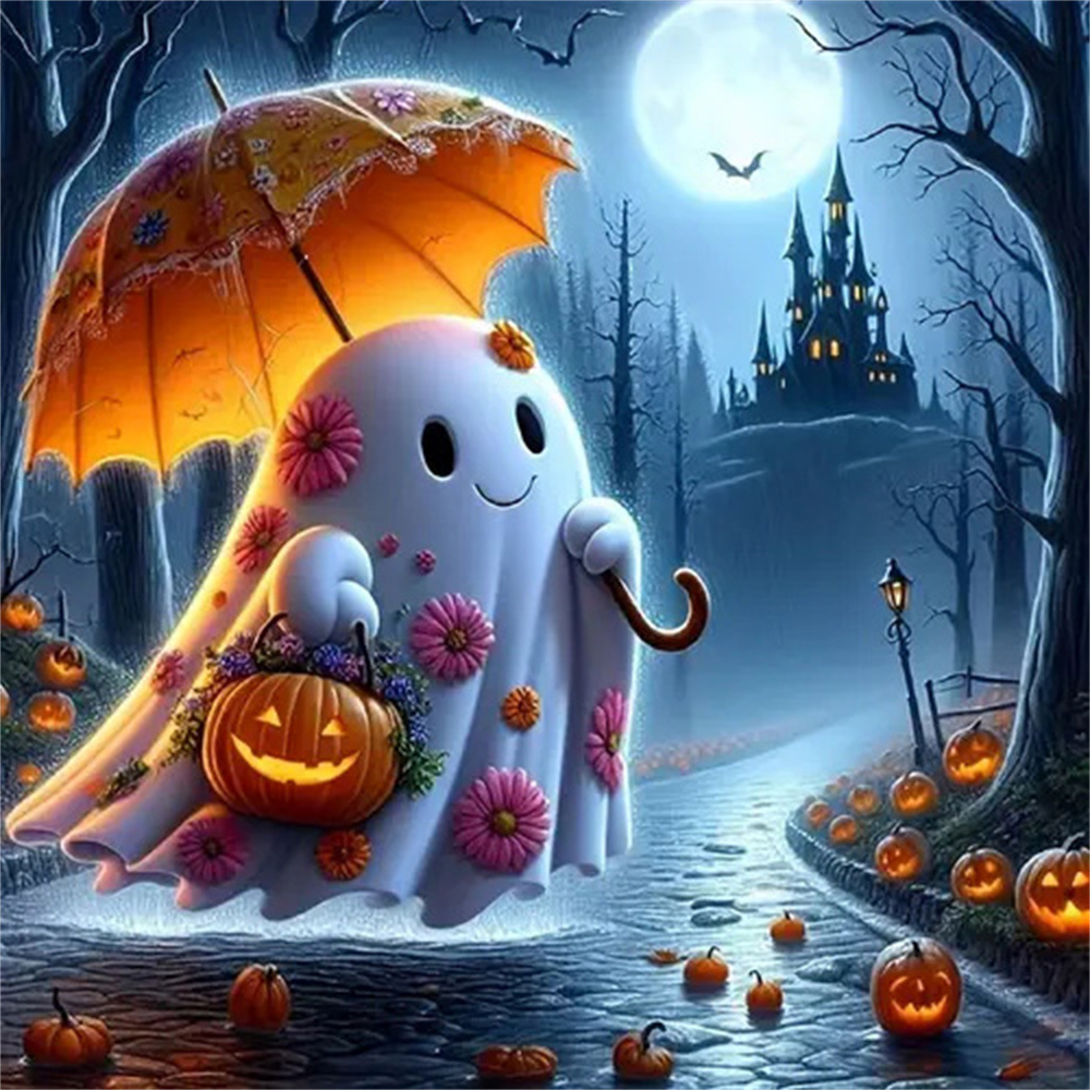 Embroidery Uae - Night Ghost Diamond Painting Full Square