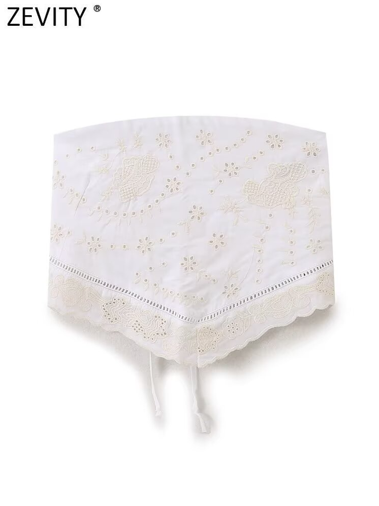 Embroidery Class - Zevity Women Sexy Strapless Hollow Out