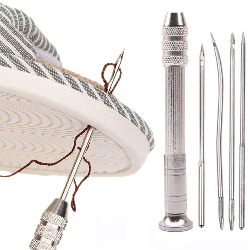 Punch Needle Handle - Leather Sewing Awl Set Replaceable Multifunctional