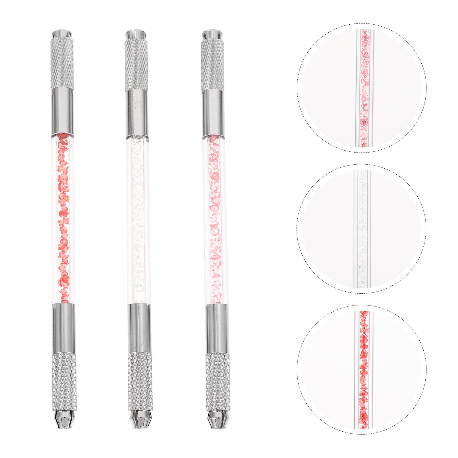 Embroidery Eyebrow - 3Pcs Crystal Eyebrow Pens Double-Headed Embroidery