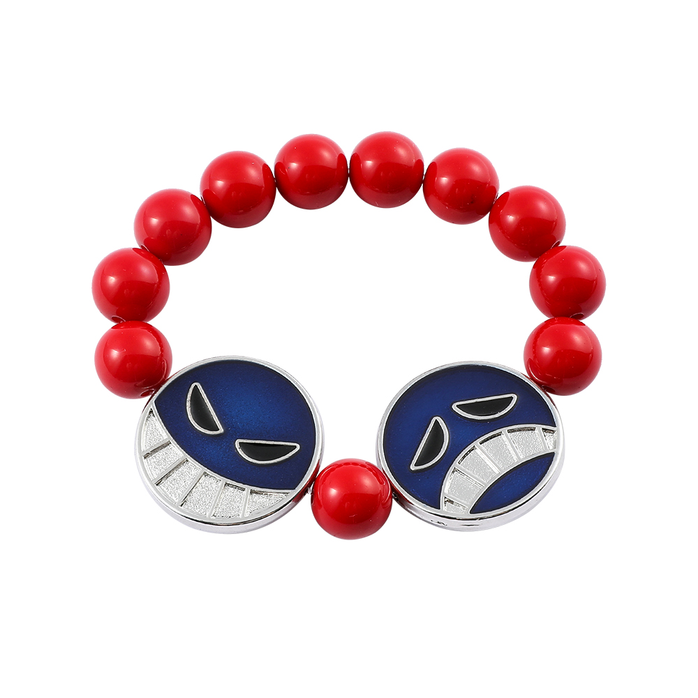 Anime Red Beads Face Bracelet  - Embroidery Illustration 评论和价格
