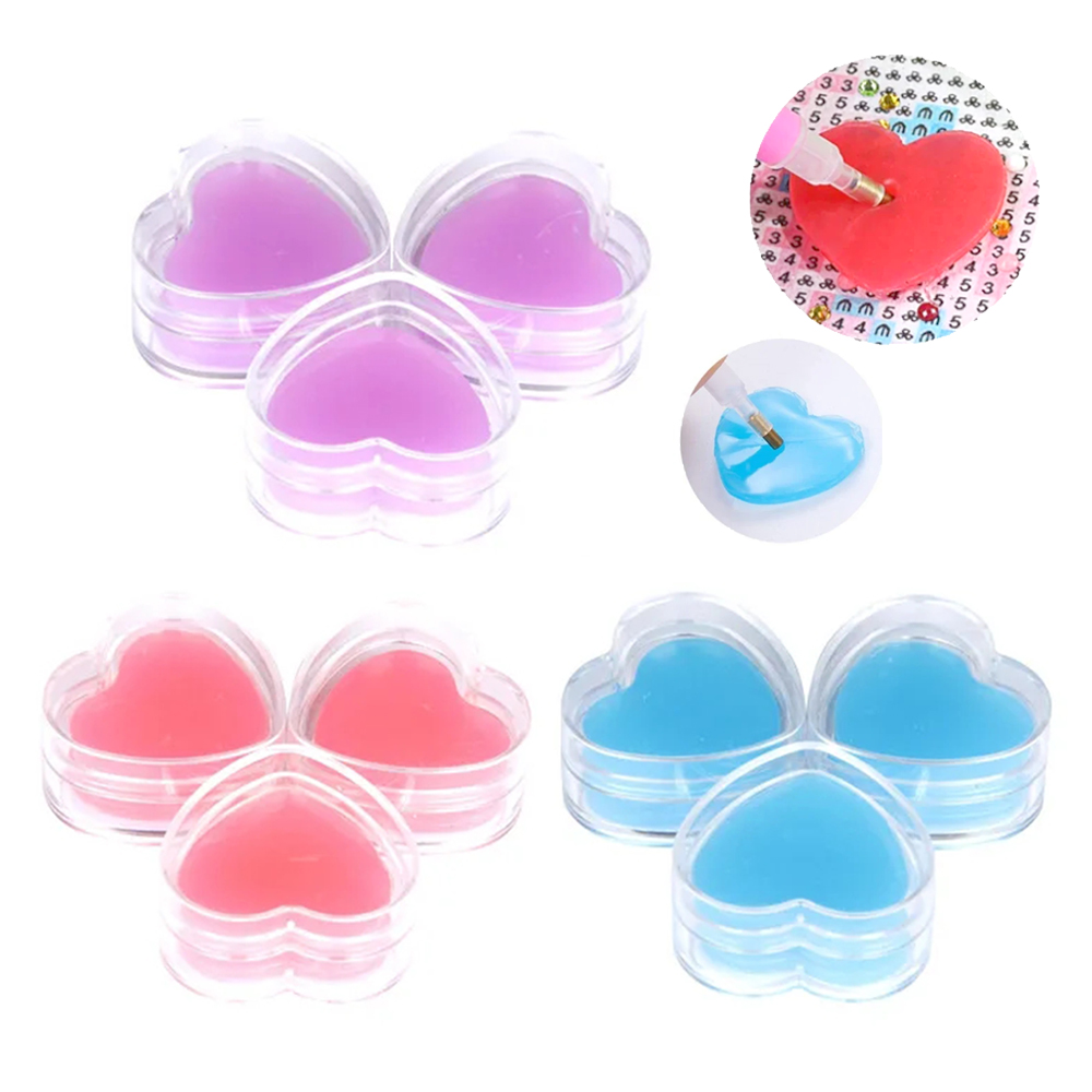 3/6pcs Heart-Shape Diamond Pai - Embroidery Art 评论和价格