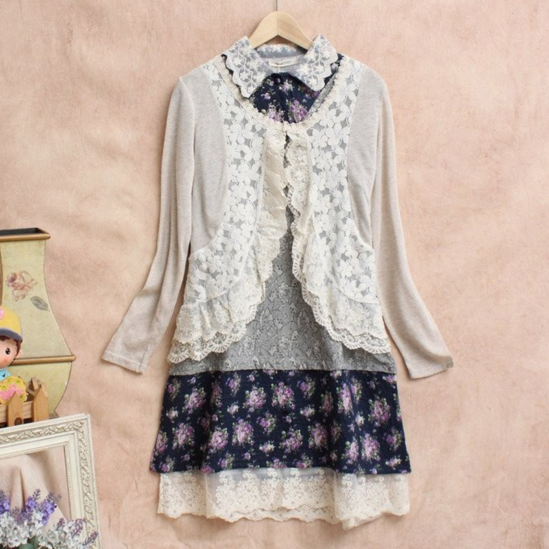 Spring Mori Girl Sweet Shirt W - Embroidery Jersey 评论和价格