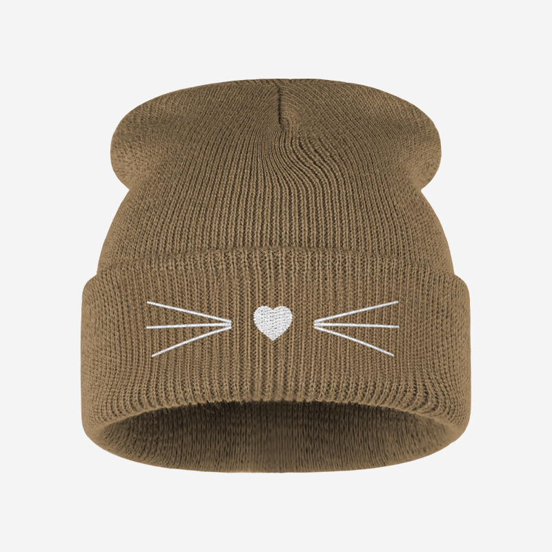 Cute Cat Whiskers Heart Embroi - Embroidery Xmas Decorations 评论和价格