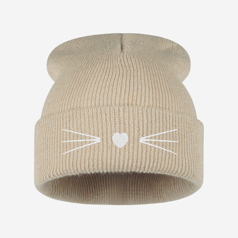 Cute Cat Whiskers Heart Embroi - Embroidery Xmas Decorations 评论和价格