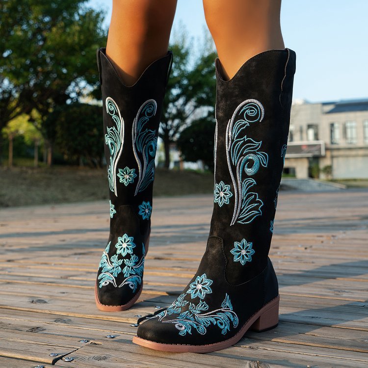 Retro Women Boot Fashion Women - Embroidery Design Free 评论和价格