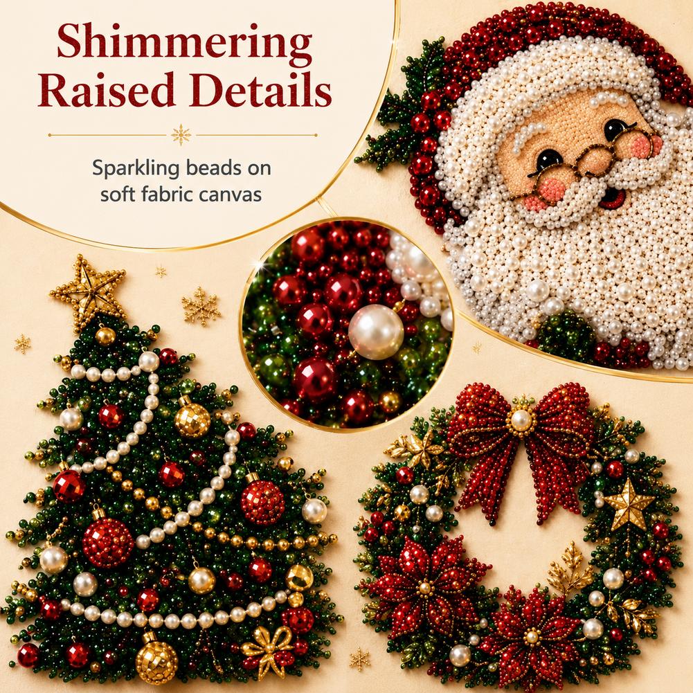 Christmas Santa Claus Pearl Ar - Embroidery Art 评论和价格