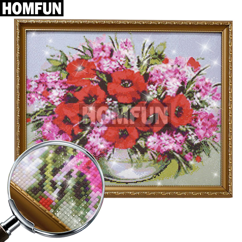 HOMFUN 5D Diamond Pattern Rhin - Embroidery Cross Stitch Patterns 评论和价格