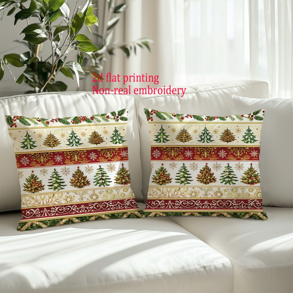 2pcs, 2D Flat Merry Christmas  - Embroidery Xmas Decorations 评论和价格