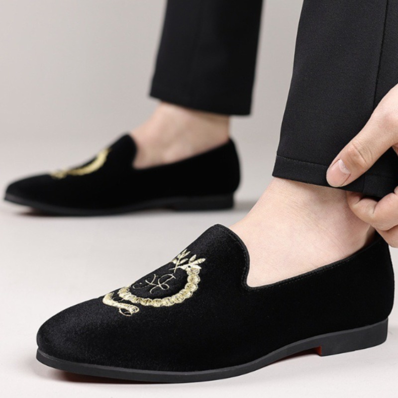 Luxury Designer Loafers Suede  - Embroidery Designer 评论和价格