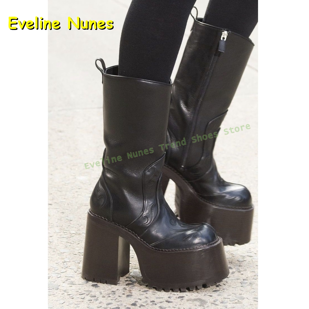 Embroidery Platform Knee High  - Embroidery Shoes 评论和价格