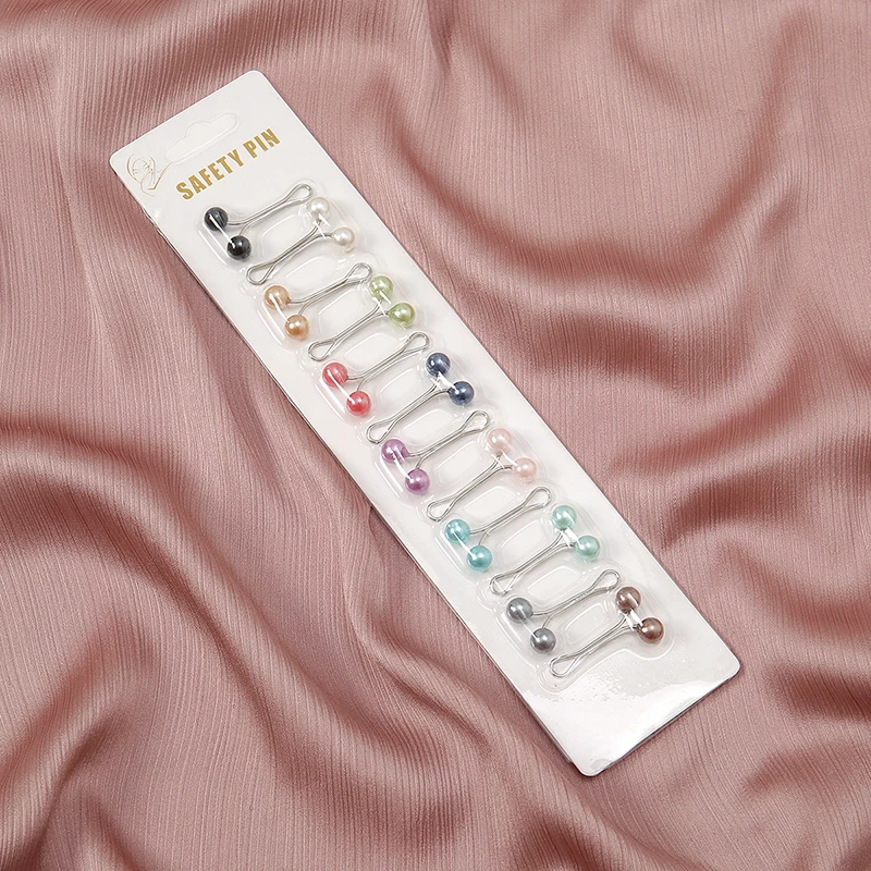12pcs/Bag Muslim Hijab Pins Sc - Embroidery Eyebrow 评论和价格