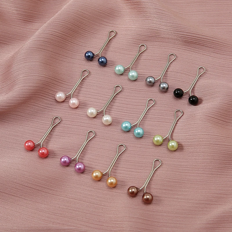 12pcs/Bag Muslim Hijab Pins Sc - Embroidery Eyebrow 评论和价格