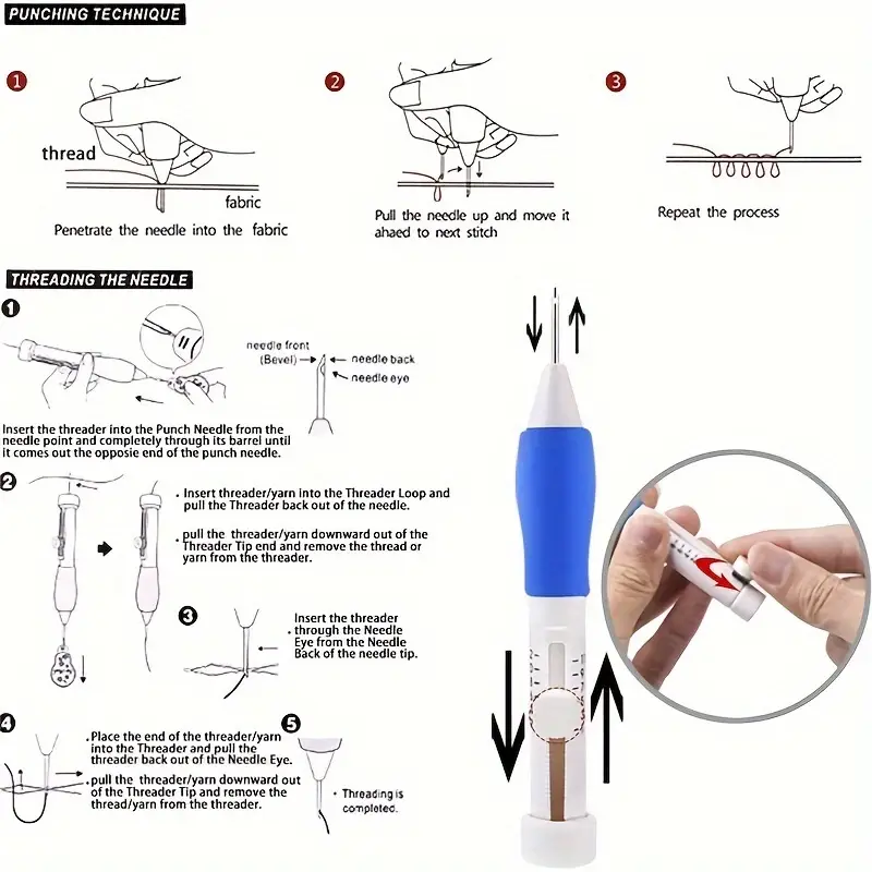Embroidery Kit For Beginners A - Punch Needle Handle 评论和价格