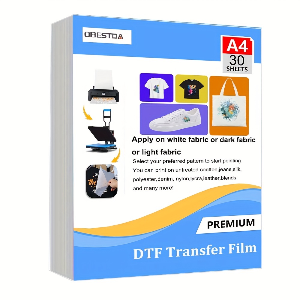A4 30 Pcs DTF Transfer Film PE - Transfer Paper Carbon 评论和价格