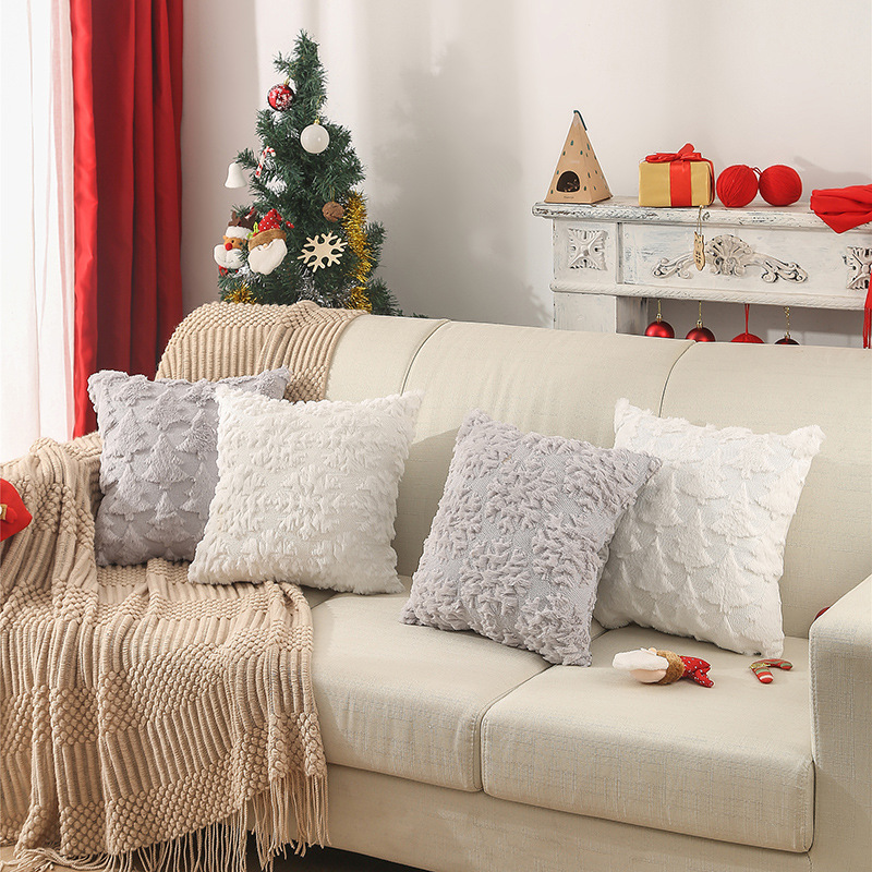 45x45cm Christmas Snowflake Em - Embroidery Xmas Decorations 评论和价格
