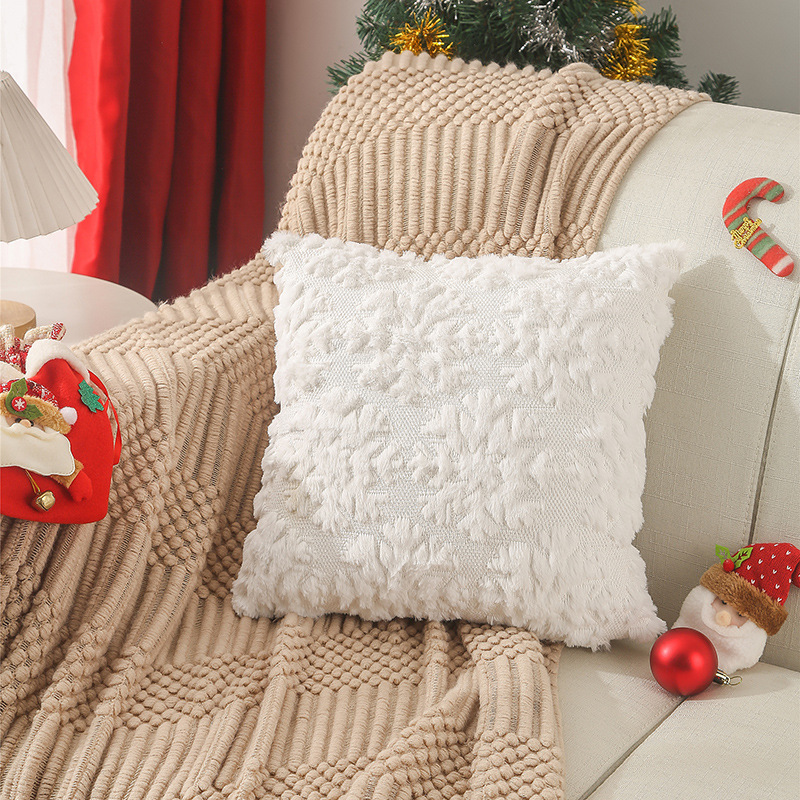 45x45cm Christmas Snowflake Em - Embroidery Xmas Decorations 评论和价格