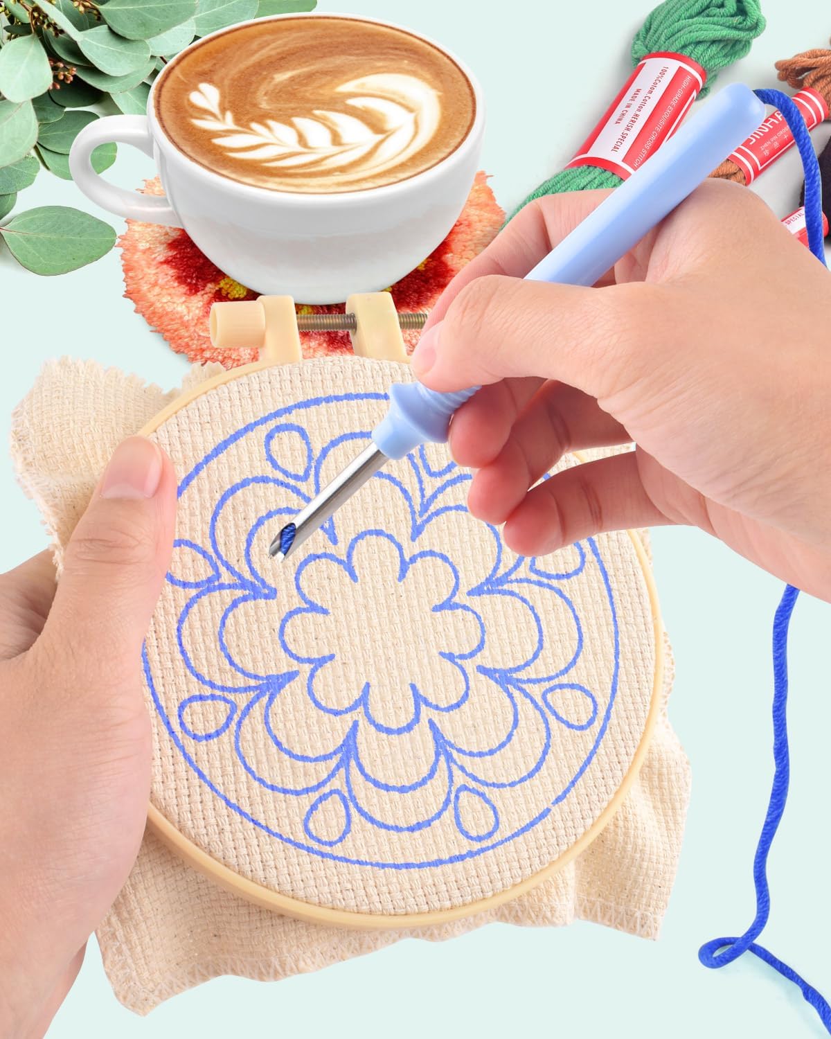6pcs Punch Needle Embroidery K - Punch Needle Handle 评论和价格
