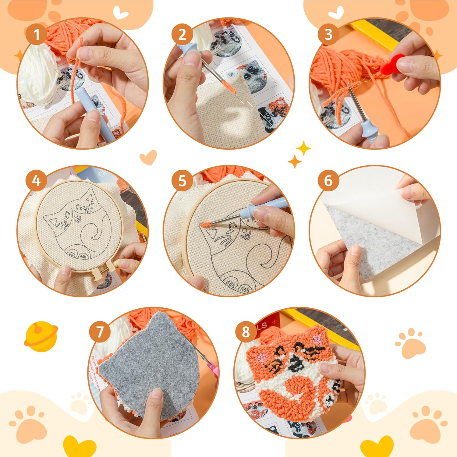 6pcs Punch Needle Embroidery K - Punch Needle Handle 评论和价格