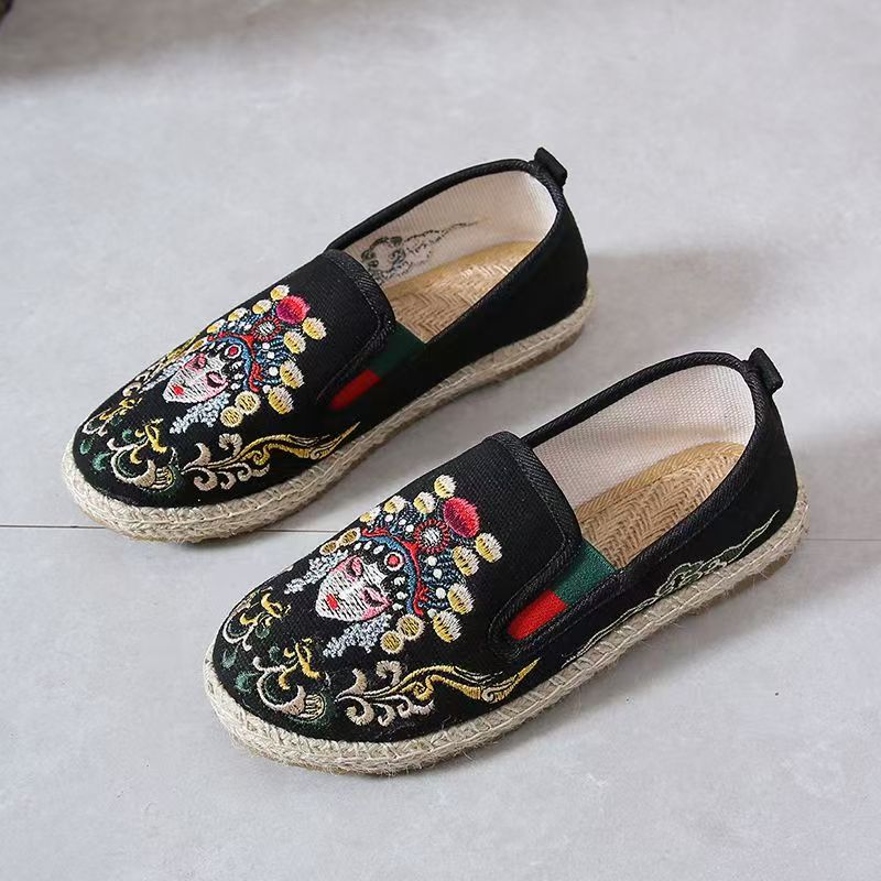 Women Flat Sole Embroidered Cl - Embroidery Shoes 评论和价格