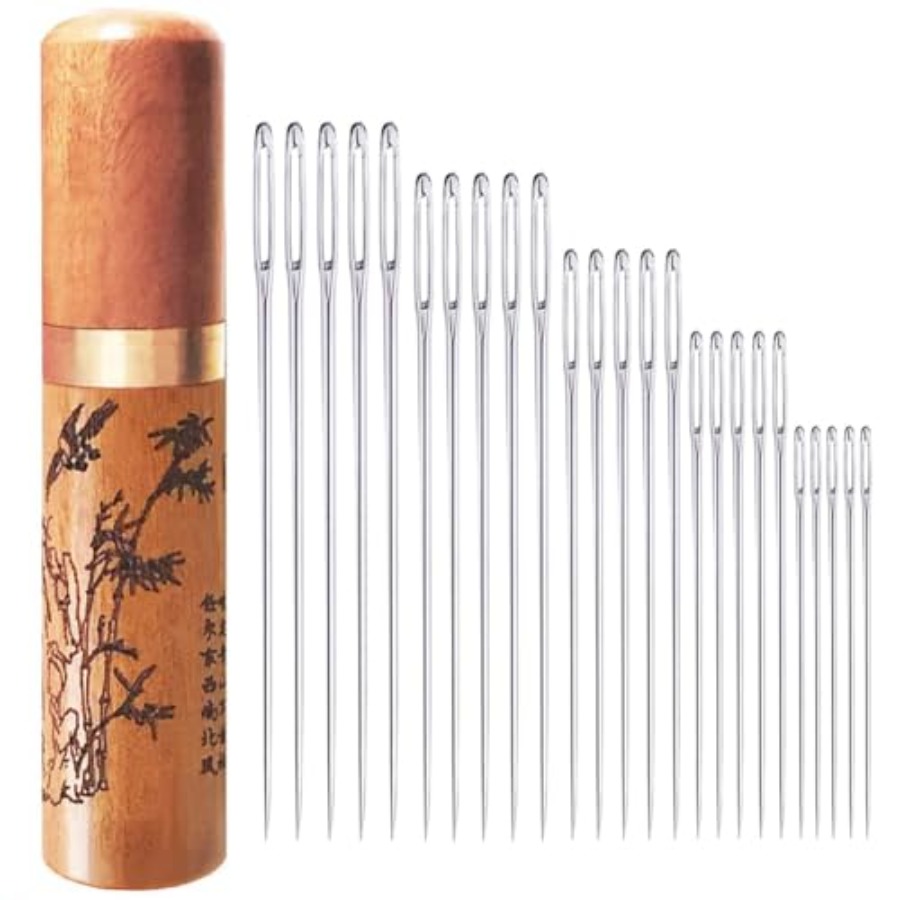 Large Eye Sewing Needles, Embr - Embroidery Pattern 评论和价格