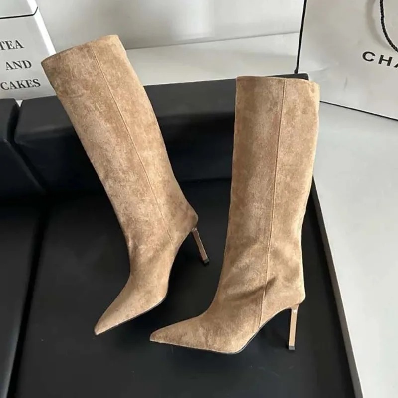 Luxury Women Long Boots Fashio - Embroidery Design Free 评论和价格