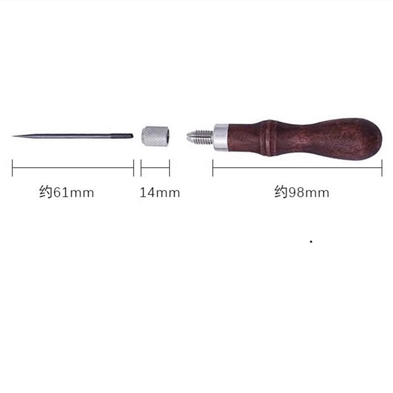 4-in-1 Leather Punch Awl Set w - Punch Needle Handle 评论和价格