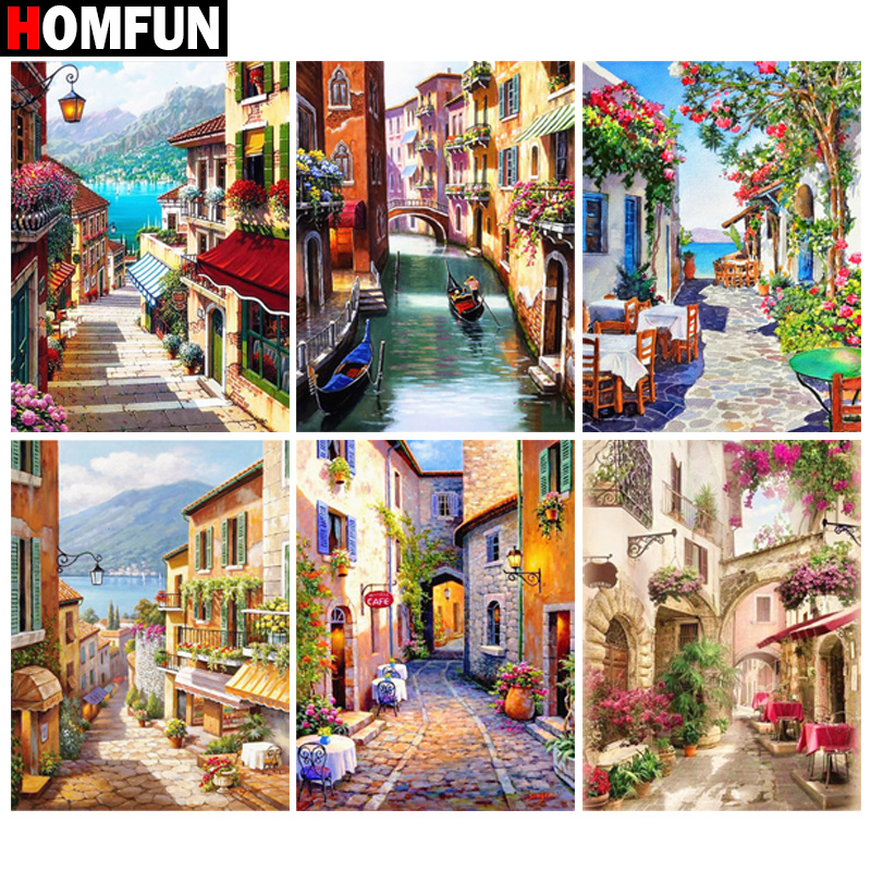 HOMFUN Full Diamond Embroidery - Embroidery Cross Stitch Patterns 评论和价格