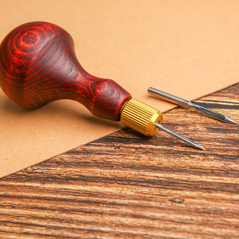 1Set DIY Leather Punch Awl Woo - Punch Needle Handle 评论和价格