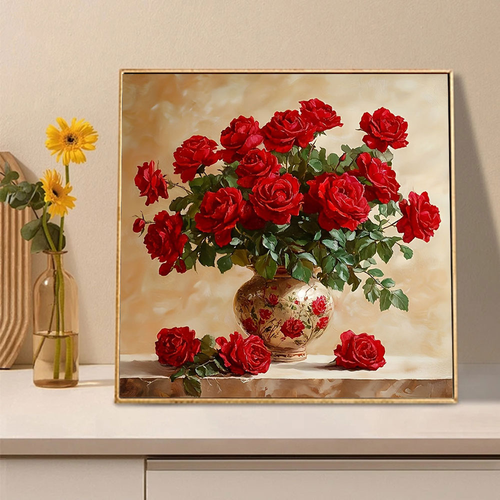 Rose Diamond Painting Full Squ - Embroidery Uae 评论和价格