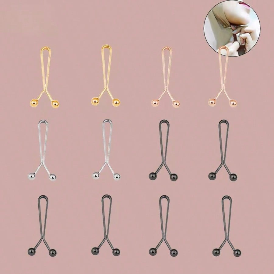 12pcs Women's Scarf Clips Hija - Embroidery Eyebrow 评论和价格