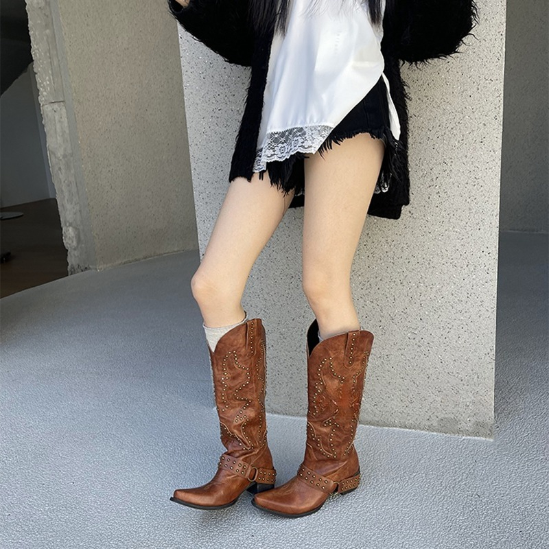 Autumn Winter Belt Buckle Rive - Embroidery Shoes 评论和价格