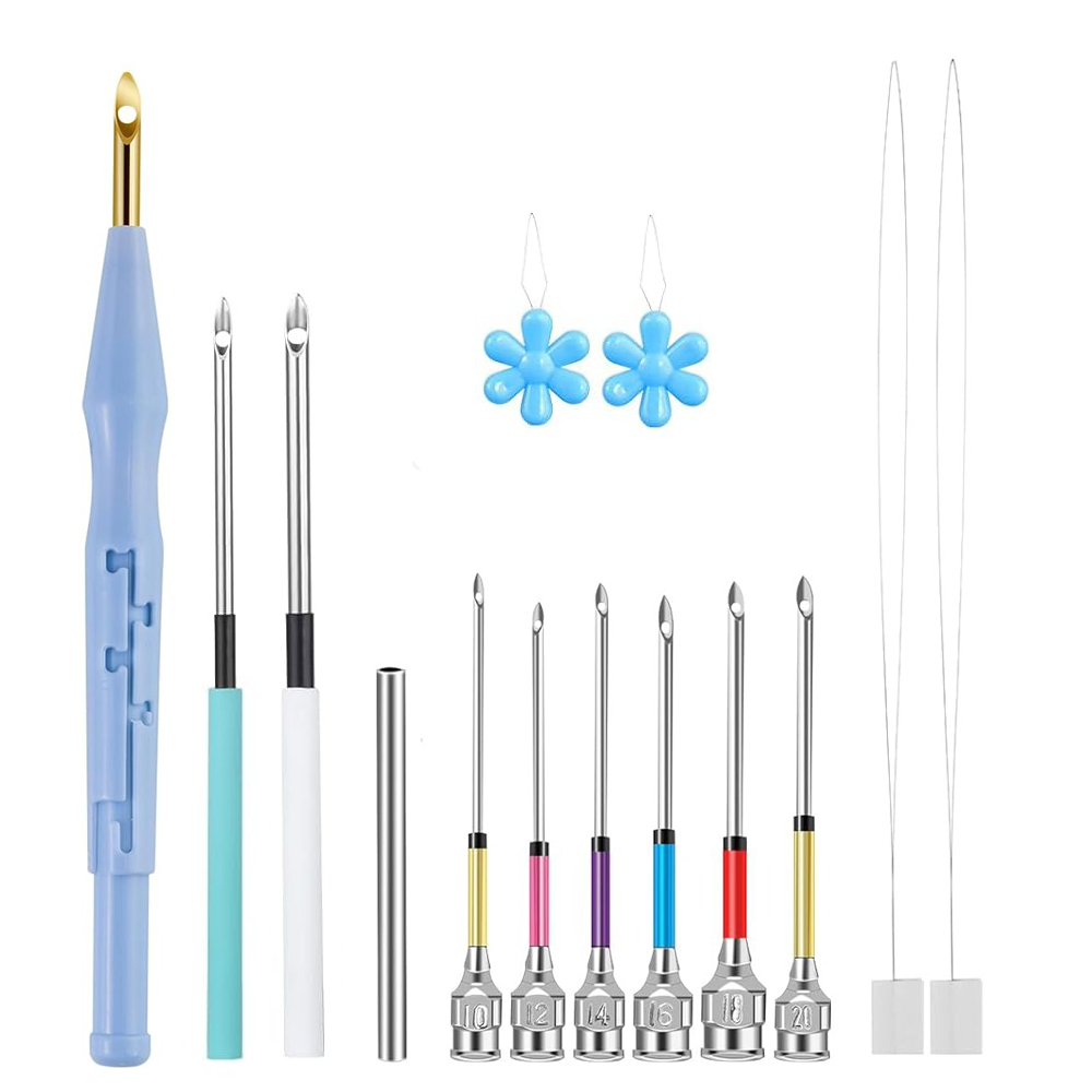 14PCS Punch Needle Set Adjusta - Punch Needle Handle 评论和价格