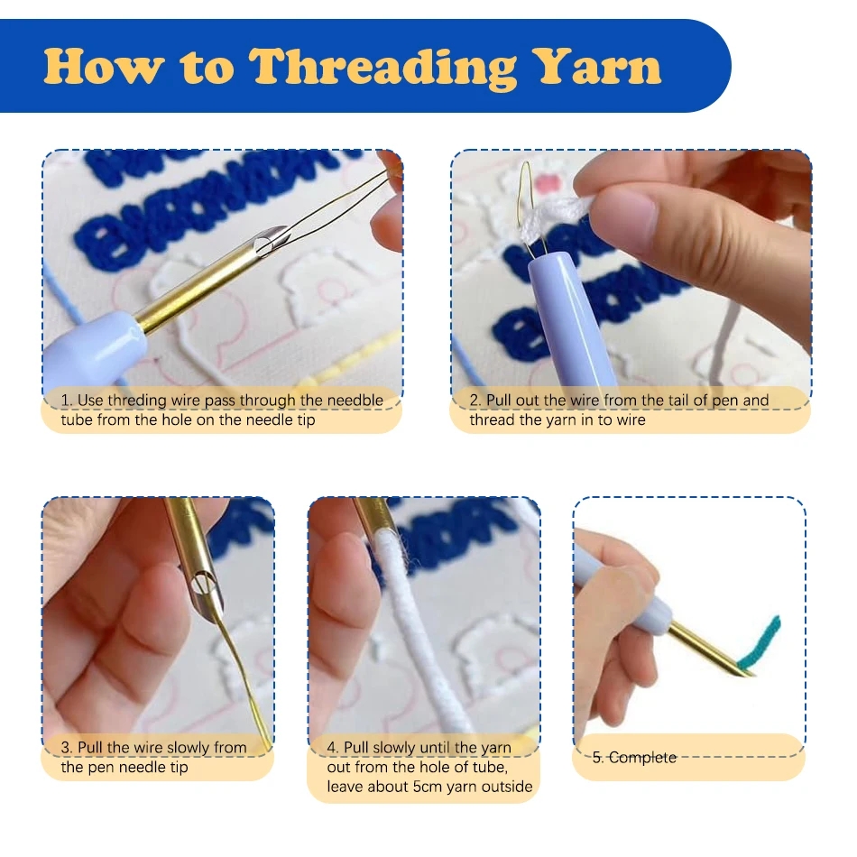 20x20cm Punch Needle Embroider - Punch Needle Handle 评论和价格