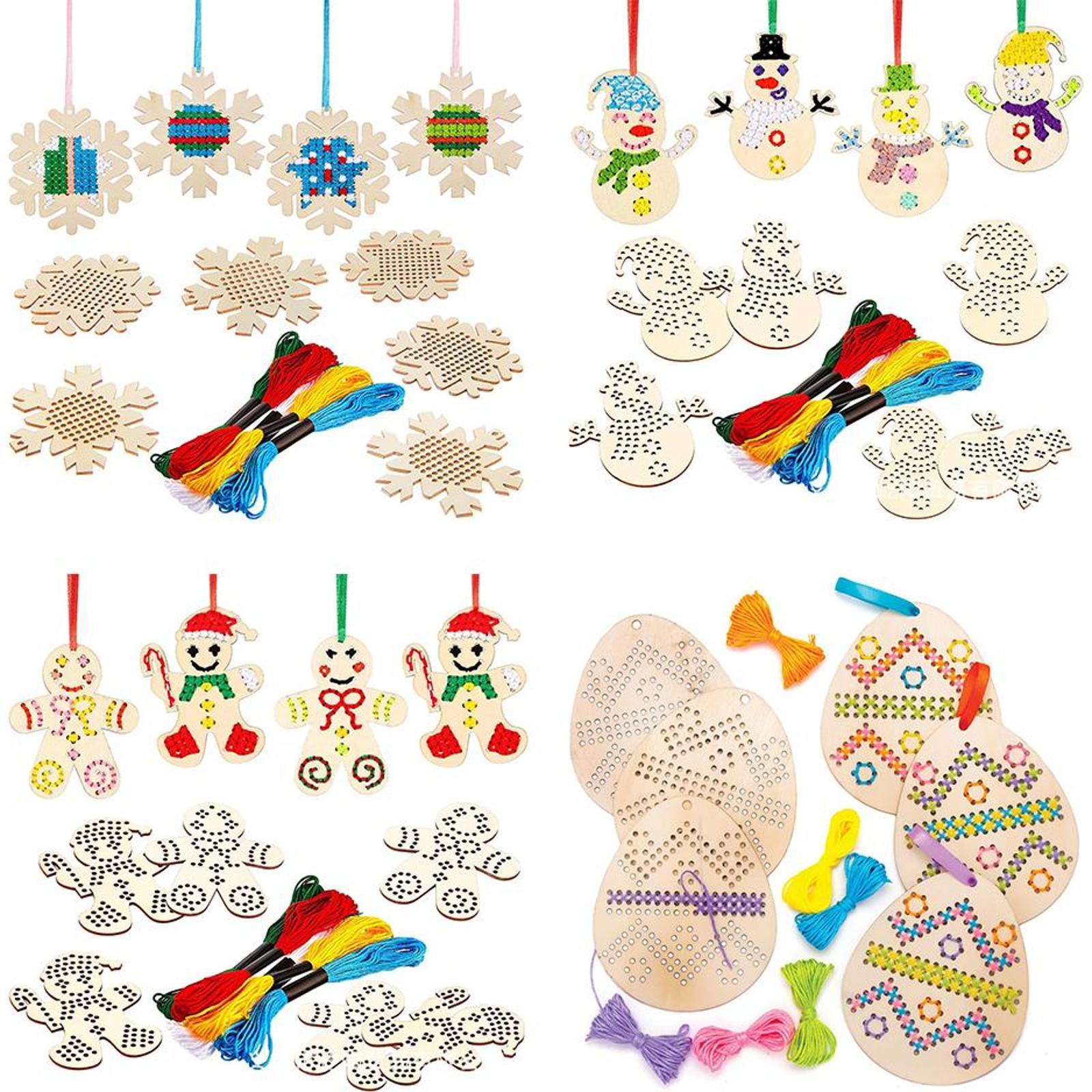 Cross Stitch Hanging Pendant E - Embroidery Xmas Decorations 评论和价格