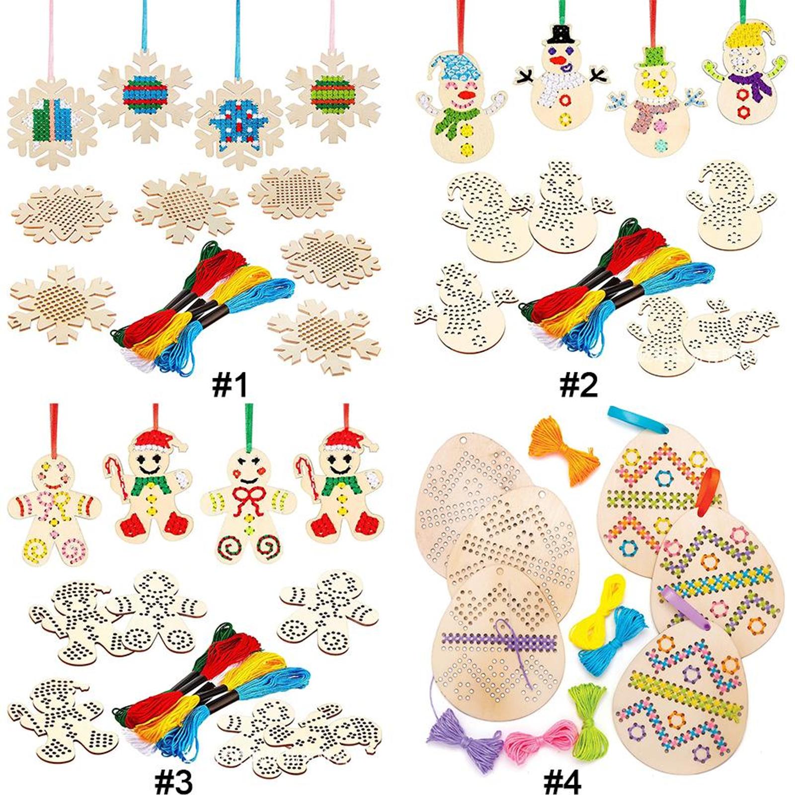 Cross Stitch Hanging Pendant E - Embroidery Xmas Decorations 评论和价格