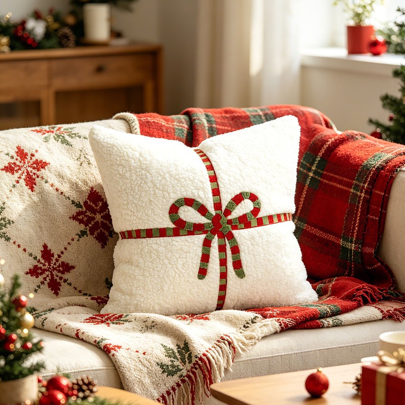 Christmas Teddy Fleece Throw P - Embroidery Xmas Decorations 评论和价格