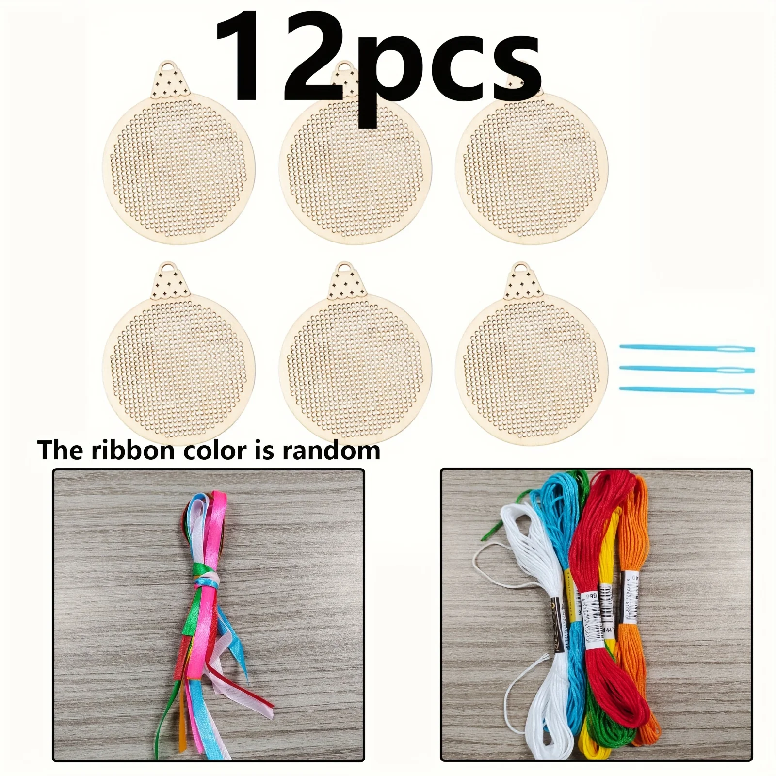 12Pcs Christmas Cross Stitch H - Embroidery Xmas Decorations 评论和价格