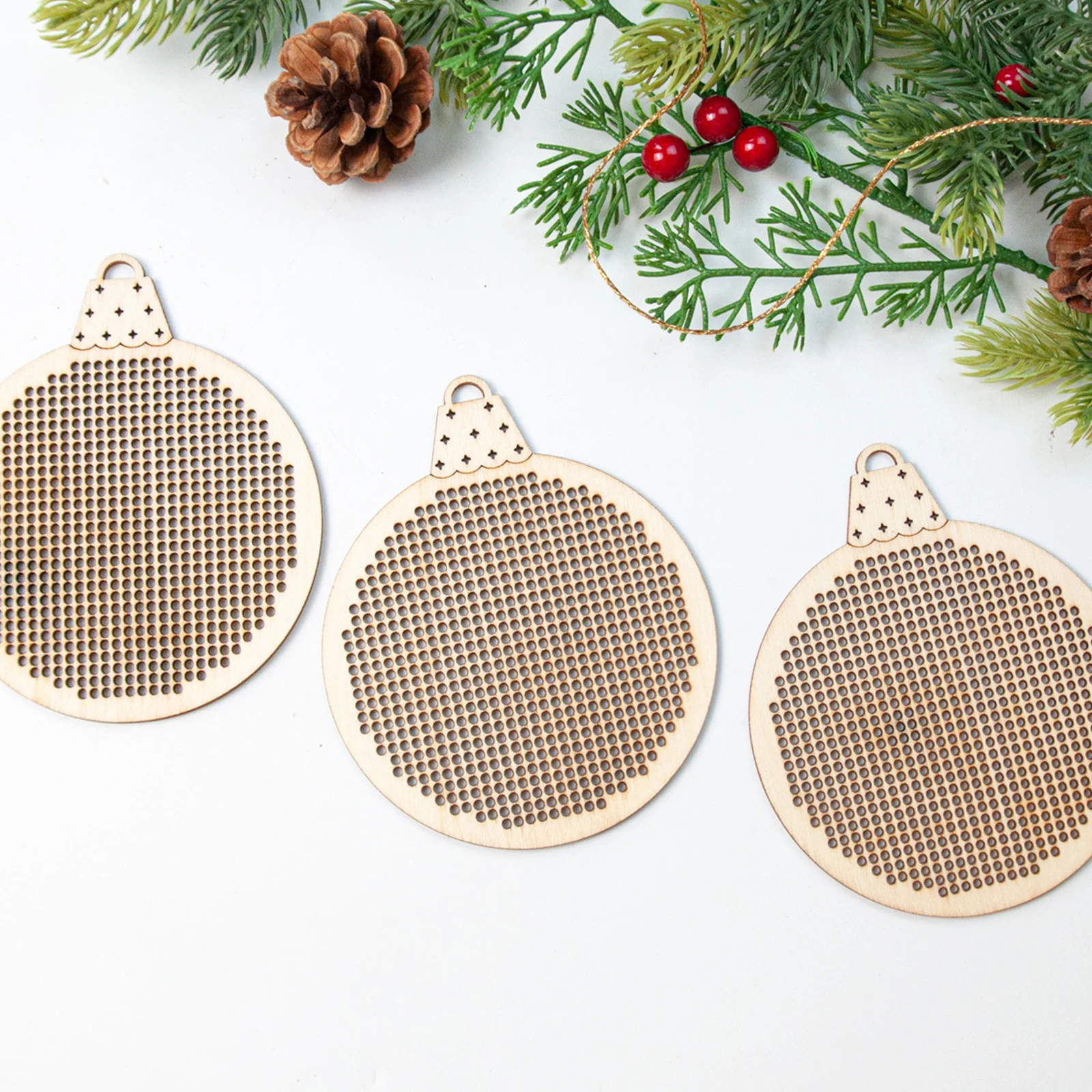 12Pcs Christmas Cross Stitch H - Embroidery Xmas Decorations 评论和价格