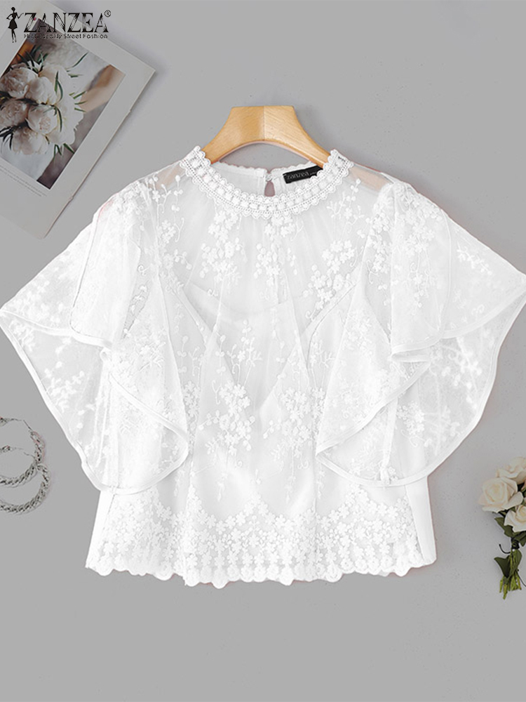 ZANZEA Women Embroidery Blouse - Embroidery Jersey 评论和价格