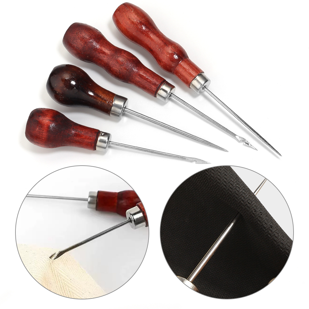 Wooden Handle Awls DIY Leather - Punch Needle Handle 评论和价格