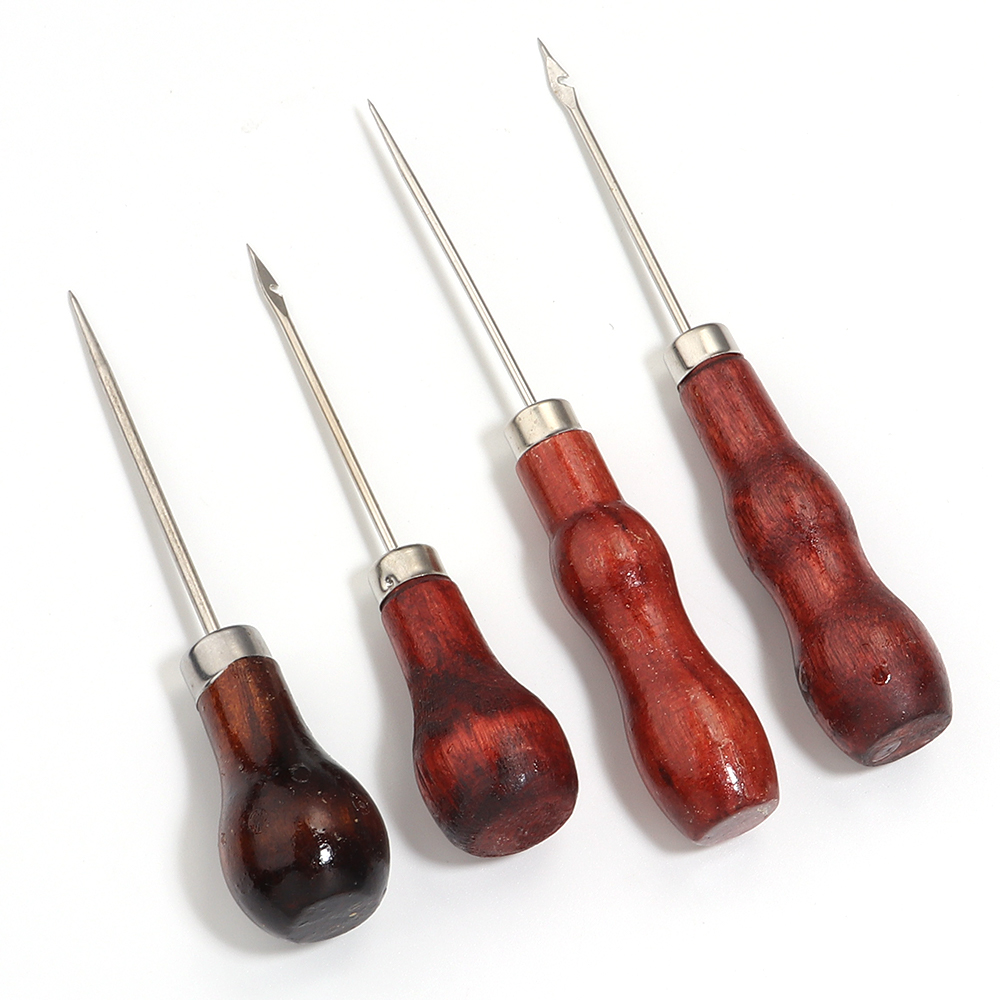 Wooden Handle Awls DIY Leather - Punch Needle Handle 评论和价格