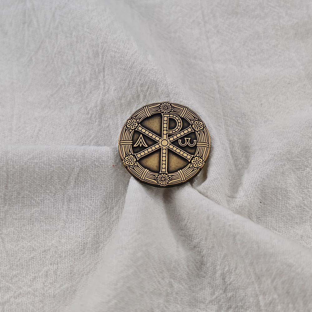 Christian Chi Rho Brooch Gold  - Embroidery Alpha 评论和价格