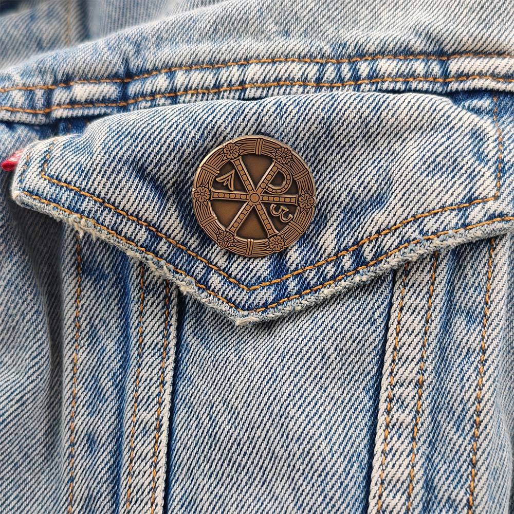 Christian Chi Rho Brooch Gold  - Embroidery Alpha 评论和价格