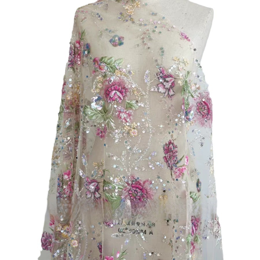 1M 120Cm Wide Luxury Beaded La - Embroidery Jersey 评论和价格