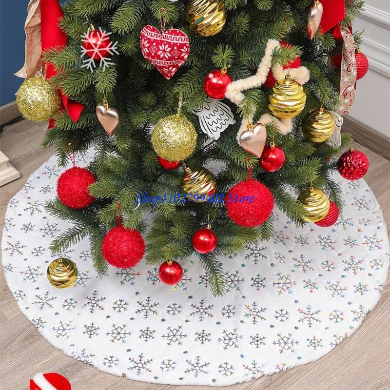 547F White Plush Christmas Tre - Embroidery Xmas Decorations 评论和价格
