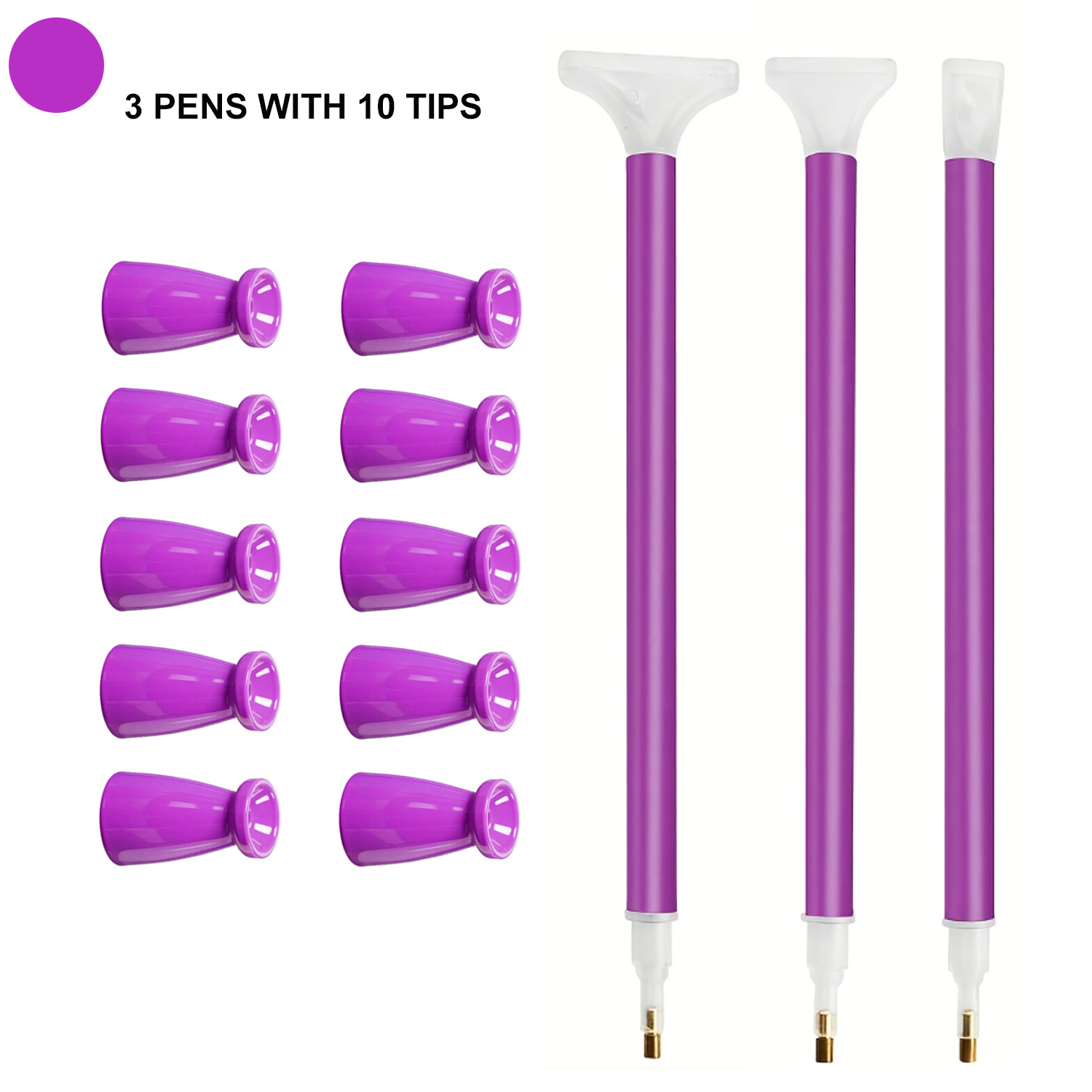 10 Silicone Tips & 3 Pens Diam - Embroidery Uae 评论和价格
